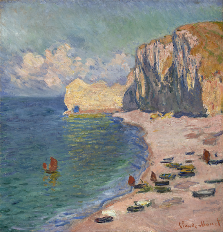 <a href='artist?a=Claude Monet'>Claude Monet</a> Etretat, The Beach  <a href='genre?g=Impressionism'>Impressionism</a>
