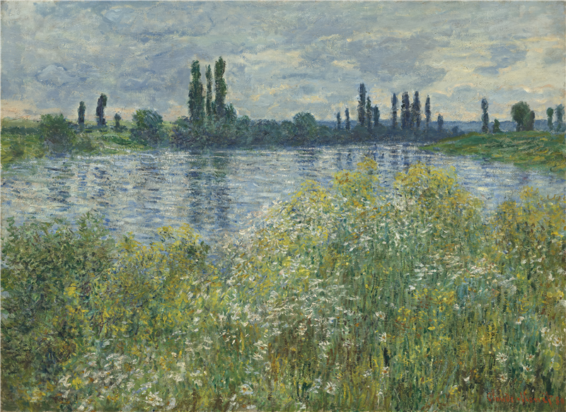<a href='artist?a=Claude Monet'>Claude Monet</a> Banks of the Seine, Vetheuil <a href='genre?g=Impressionism'>Impressionism</a>