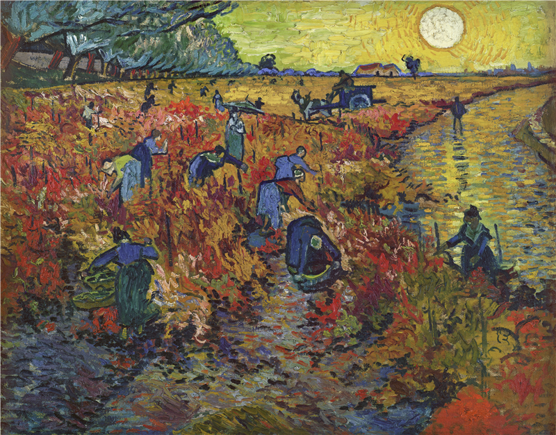 <a href='artist?a=Vincent Van Gogh'>Vincent Van Gogh</a> The Red Vineyard <a href='genre?g=Impressionism'>Impressionism</a>